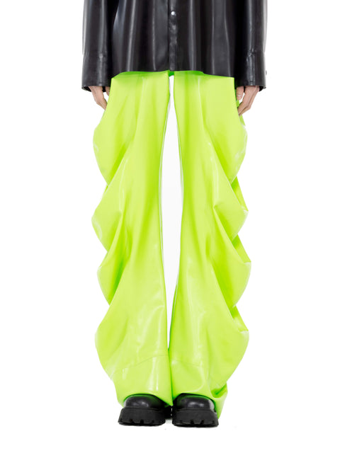 Latex Deflated Trousers - Lime