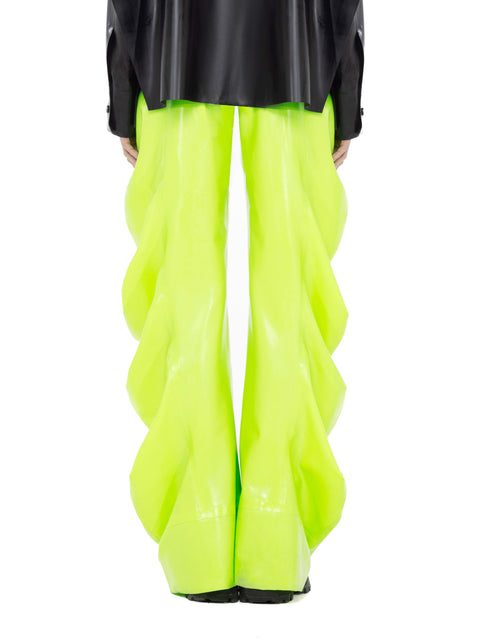 Latex Deflated Trousers - Lime