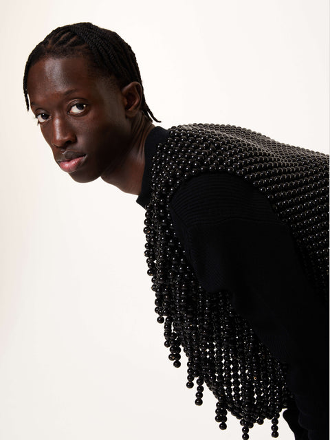 Black Wooden Vest