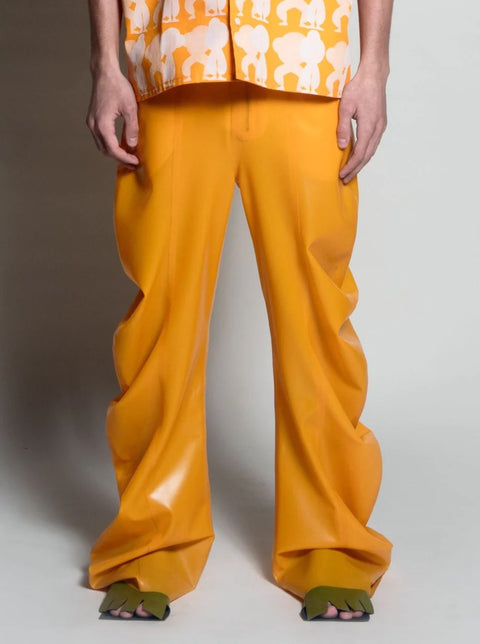 Latex Deflated Trousers - Amber