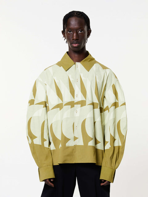 Printed Shirt Olive