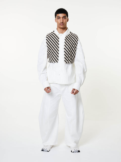 Striped Wooden Vest