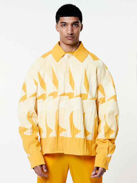 Wrinkled and Printed Shirt
