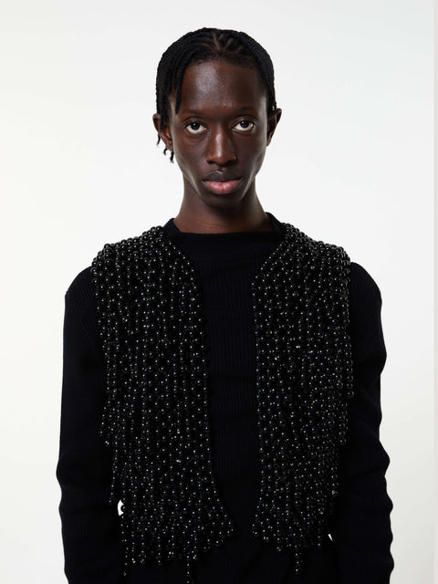 Black Wooden Vest