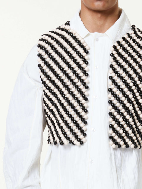 Striped Wooden Vest