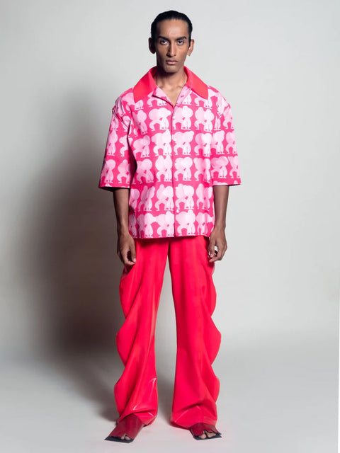 Latex Deflated Trousers - Pink