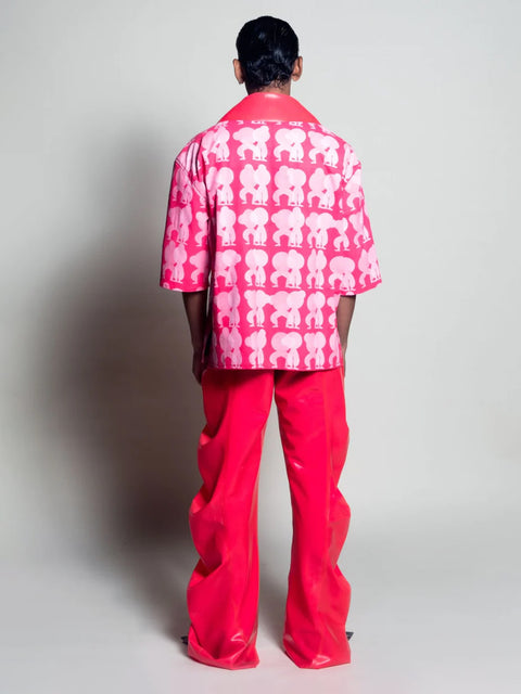 Latex Deflated Trousers - Pink