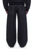 Black Laser Printed Jeans Side View HARRI London