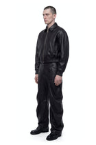 Black Deflated Leather Trousers Look 1 HARRI London