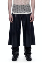 Latex Pleated Trousers Back View HARRI London