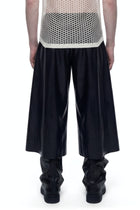 Latex Pleated Trousers Side View HARRI London