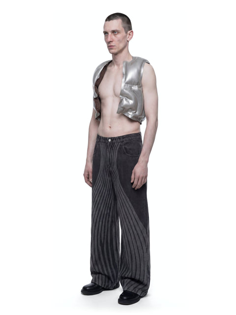 Silver Inflatable Armour Gilet Look 1 HARRI London