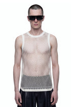White Mesh Top Back View HARRI London