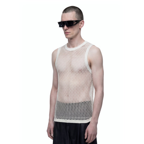 White Mesh Top Look 2 HARRI London