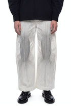 Wide Leg Embroidered Trousers Back View HARRI London