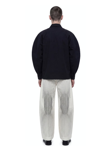 Wide Leg Embroidered Trousers Detail HARRI London