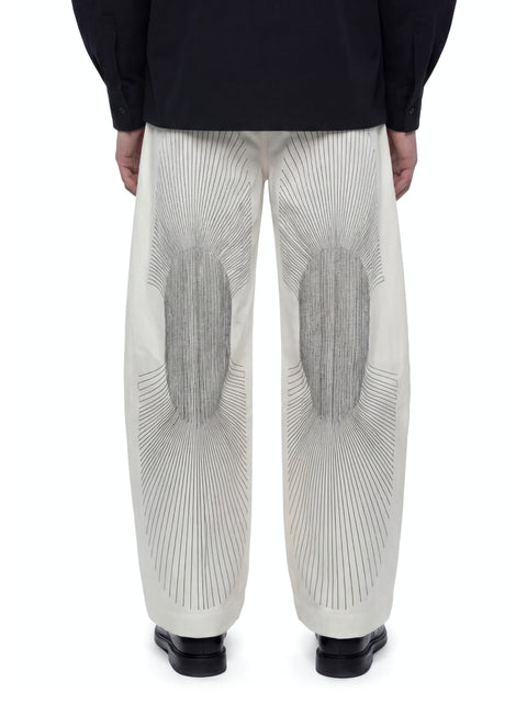 Wide Leg Embroidered Trousers Side View HARRI London