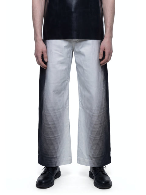 Straight Leg Printed Trousers Back View HARRI London
