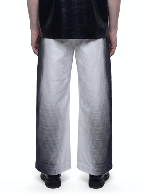 Straight Leg Printed Trousers Side View HARRI London