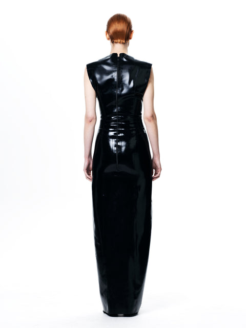 Latex Fitted Maxi Dress