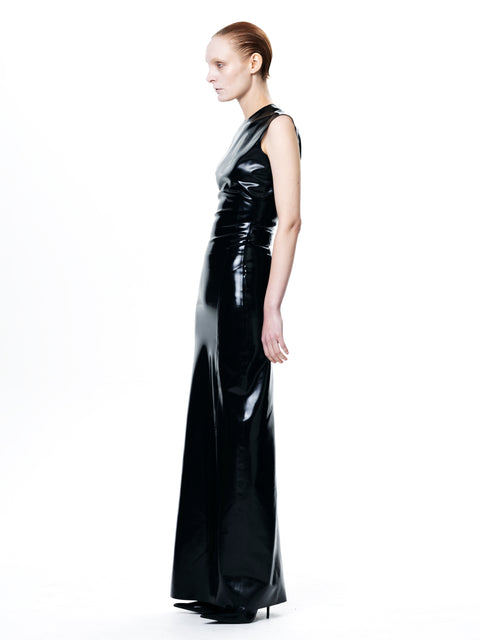 Latex Fitted Maxi Dress