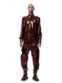 Brown Signature Latex Shirt